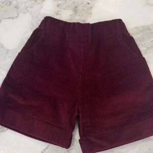 Kids Burgundy Corduroy Shorts